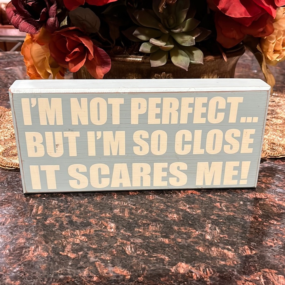 Rectangular 11“ x 5“ Wood Sign For Desk, Shelf Or Wall